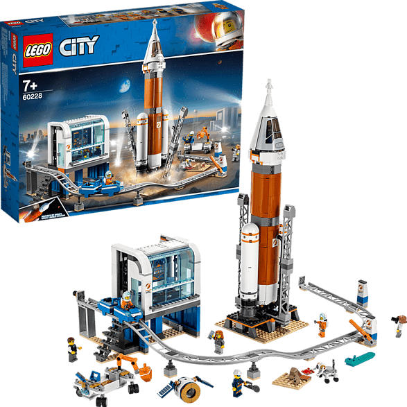 LEGO 60228 Weltraumrakete mit Kontrollzentrum Bausatz, Mehrfarbig
