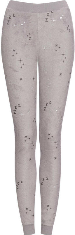 Damen Fleecehose mit silberfarbenem Print (Nur online)