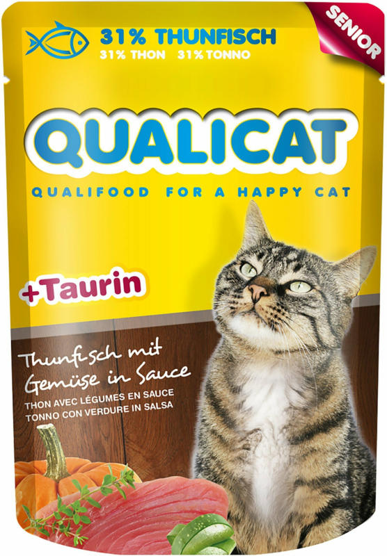 QUALICAT Senior Thunfisch mit Gemüse in Sauce 80g