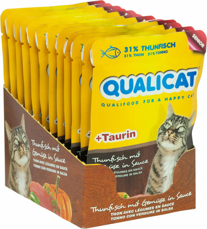 QUALICAT Senior Thunfisch mit Gemüse 12x80g