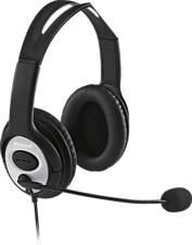 MICROSOFT LifeChat LX-3000 - Micro-casque (Câblé, Binaural, Over-ear, Noir)
