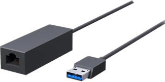 MICROSOFT Surface USB 3.0-zu-Gigabit-Ethernet-Adapter - 800 Mbps beim Download und Upload (Schwarz)