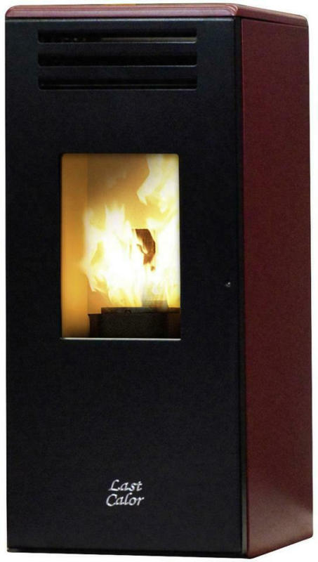 Last Calor Pelletofen Eco Eva Rot Metall 6,3 Kw mit Wi-Fi