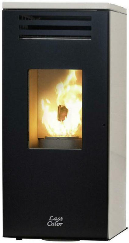 Last Calor Pelletofen Eco Eva Weiß Metall 6,3 Kw mit Wi-Fi