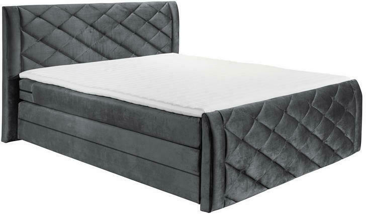 Boxspringbett 180/200 cm in Anthrazit