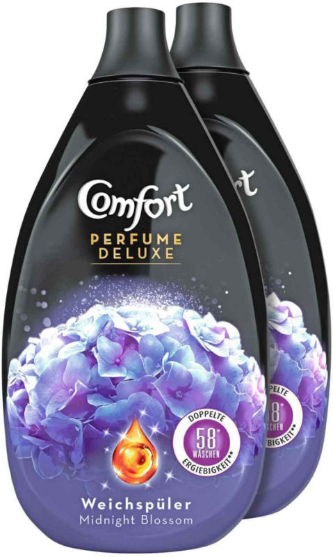 Comfort Adoucissant Perfume Deluxe Midnight Blossom 2 x 58 lavages -