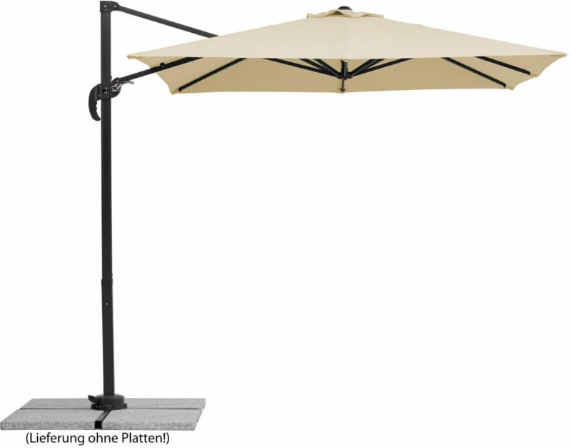 Ampelschirm „Rhodos Junior“ 230x230 cm, natur natur | 230x230 cm