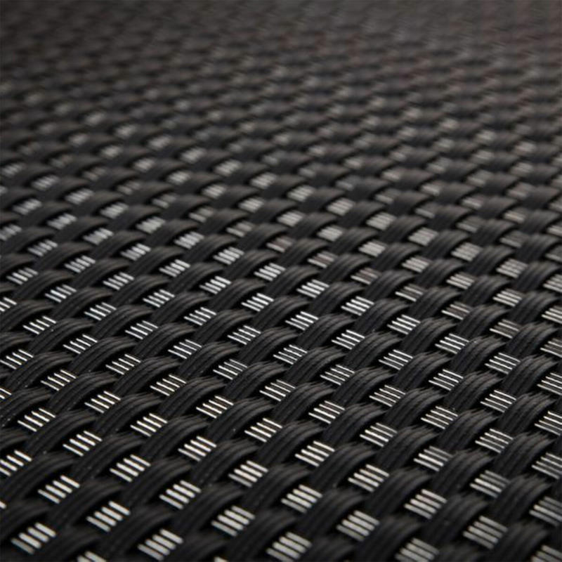 Polyrattan Balkonsichtschutz 100x300 cm, Schwarz Schwarz