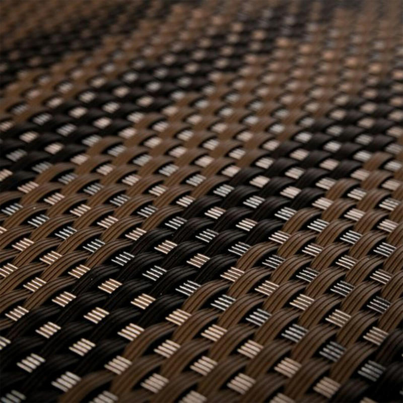 Polyrattan Balkonsichtschutz 90x500 cm, Braun/Schwarz Braun/Schwarz
