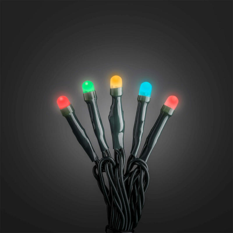 Micro LED Lichterkett gefrostet, 50 LEDs, bunt