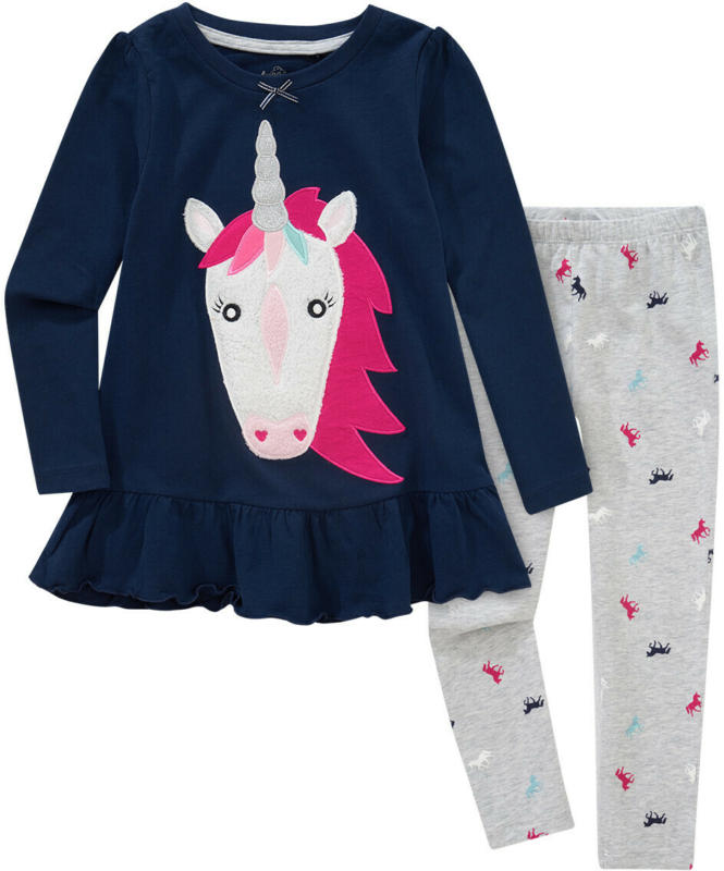 Mädchen Schlafanzug mit Einhorn-Applikation (Nur online)