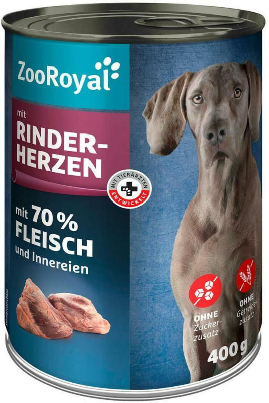 ZooRoyal Dose mit Rinderherzen