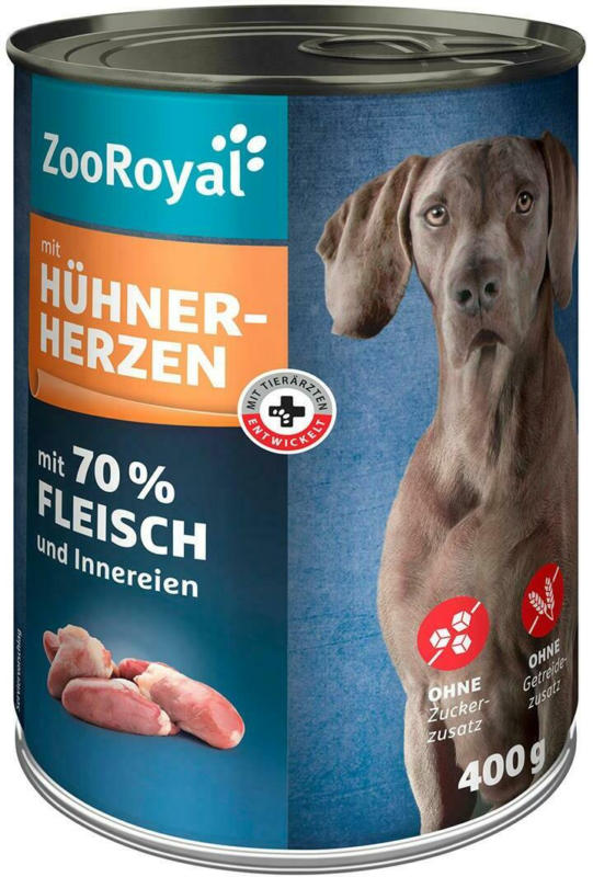 ZooRoyal Dose mit Hühnerherzen