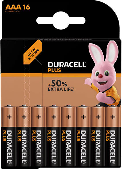 Duracell Plus Power-AAA(Micro/LR03) Alkaline-Batterie 16 Stück