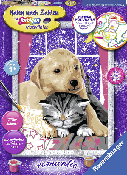 RAVENSBURGER Flauschige Freunde Malset, Mehrfarbig