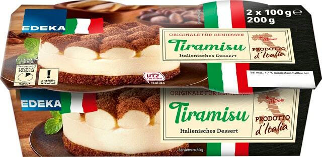 EDEKA Italia Tiramisu, Profiteroles, Tartufo