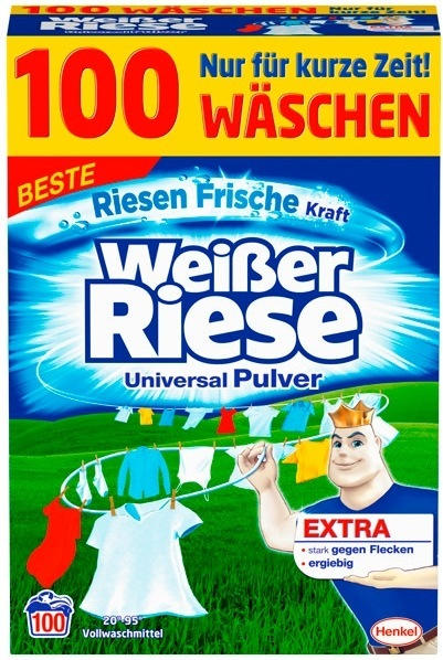Weißer Riese Pulver oder Gel