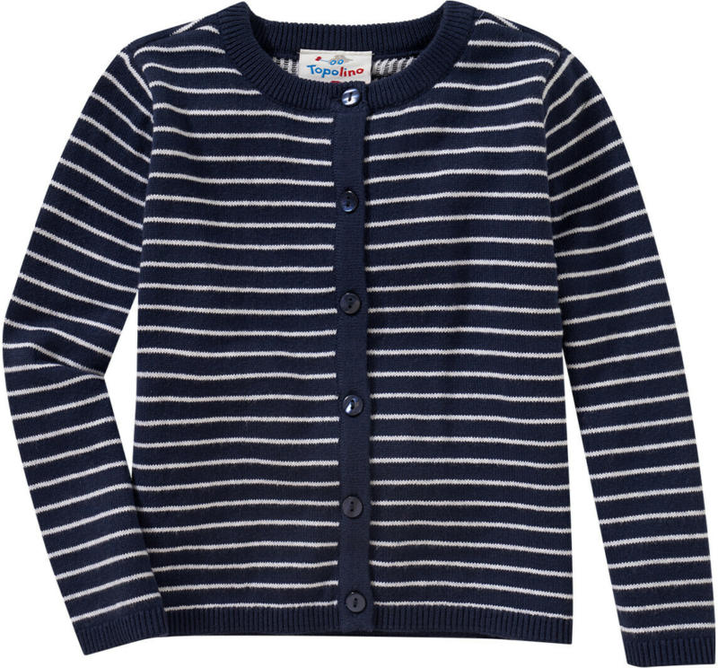Mädchen Strickjacke mit weißen Ringeln (Nur online)