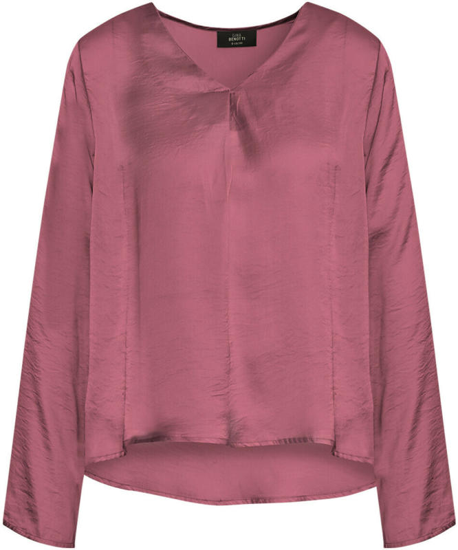 Damen Satin-Bluse mit krempelbaren Ärmeln (Nur online)