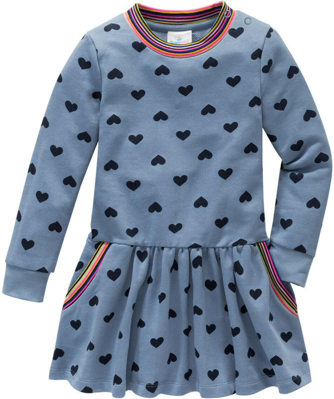 Baby Sweatkleid mit Herz-Allover (Nur online)