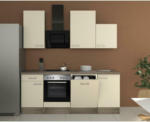 Möbelix Küchenzeile Eico mit Geräten 220 cm Magnolie/Eiche Dekor
