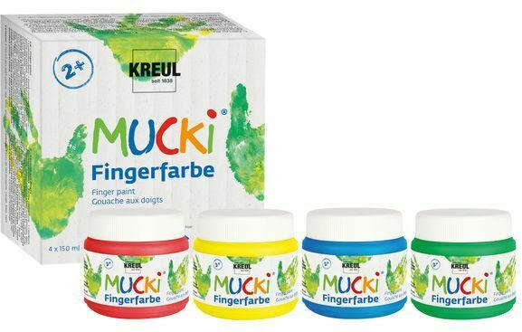 KREUL Fingerfarben ”Mucki” 4 x 150 ml mehrere Farben