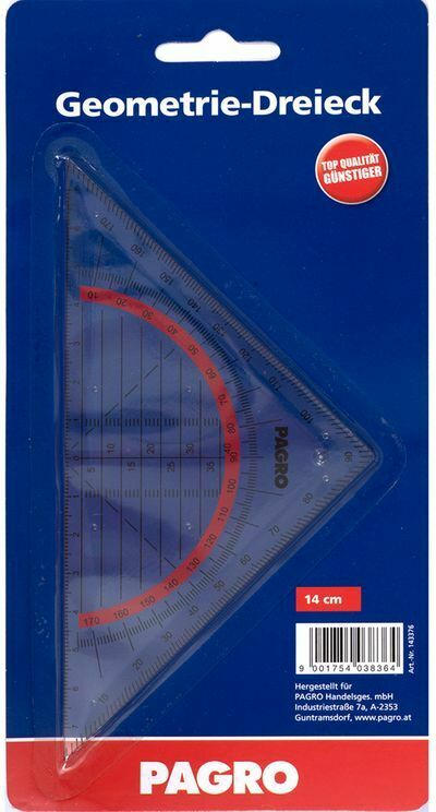 PAGRO Geometrie-Dreieck 14 cm