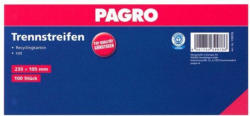 PAGRO Trennstreifen 23,5 x 10,5 cm 100 Stück rot