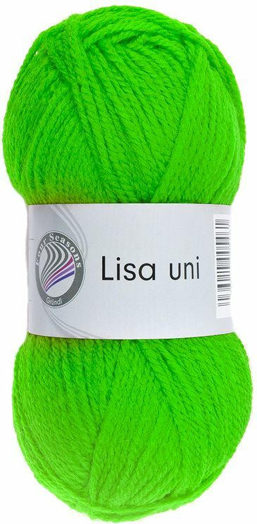 GRÜNDL Wolle ”Lisa Uni” 50g neongrün