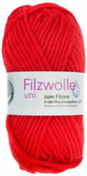 GRÜNDL Filzwolle ”Uni” 50g signalrot