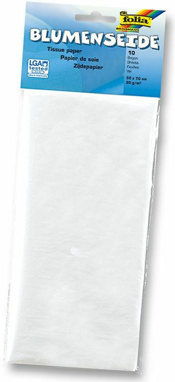 FOLIA Blumenseide 50 x 70 cm 10 Bögen weiß