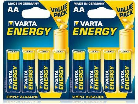 VARTA Energy Mignon AA Batterie, 8 Stück