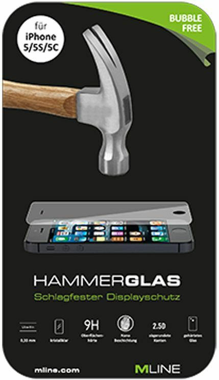 MLINE Hammerglas für iPhone 5/5S/5C/SE