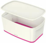 PAGRO DISKONT LEITZ ”My Box” Aufbewahrungsbox mit Deckel 5 Liter weiß/pink
