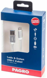 PAGRO Lade & Daten USB-C Kabel 1 m silber