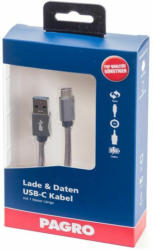 PAGRO Lade & Daten USB-C Kabel 1 m spacegrau