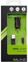 PAGRO DISKONT MLINE KFZ-Ladegerät mit Micro-USB Kabel schwarz