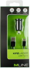 PAGRO DISKONT MLINE KFZ-Ladegerät mit USB-C Kabel schwarz