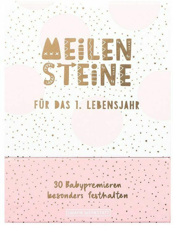 Meilensteinkarten für Mädchen 30 Stück bunt