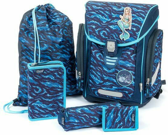 SPIRIT Schultaschen-Set ”Cosmo - Meerjungfrau” 6 Teile blau