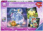 PAGRO DISKONT RAVENSBURGER Puzzle ”Schneewittchen, Aschenputtel & Arielle” 3 x 49 Teile