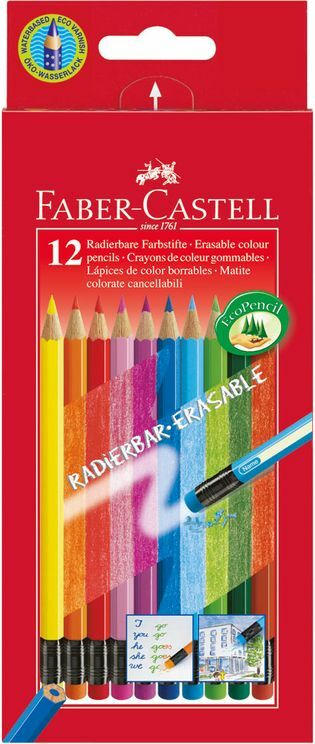 FABER-CASTELL Buntstifte 12 Stück wasservermalbar