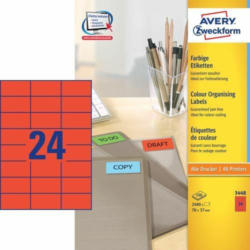 AVERY Zweckform Univ. Etiketten 100 Bl. ”3448” 70 x 37 mm rot