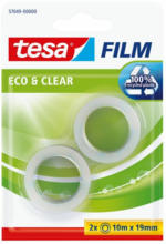PAGRO DISKONT TESA Klebefilm ”Eco & Clear” 10 m x 19 mm 2 Stück