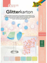 PAGRO DISKONT FOLIA Glitterkarton ”Pastell” 17,4 x 24,5 cm 6 Blatt mehrere Farben