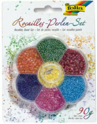 FOLIA Rocailles-Perlenset 90g bunt