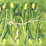 PAGRO DISKONT Servietten ”Tulpen” 20 Stück 33 x 33 cm grün