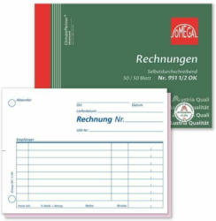 OMEGA DRUCK Rechnungsblock A6 quer 2 x 50 Blatt