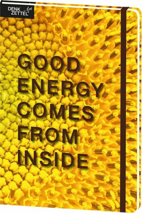 Notizbuch A5 "Good energy" 192 Blatt liniert gelb