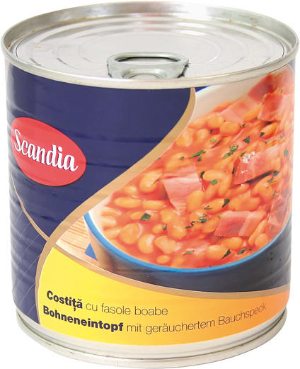 Bohneneintopf mit geräuchertem Bauchspeck